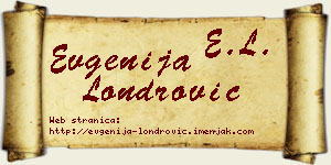 Evgenija Londrović vizit kartica